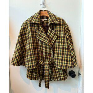 Vintage Anthropologie Women's Wool Double Breasted Jacket/Coat